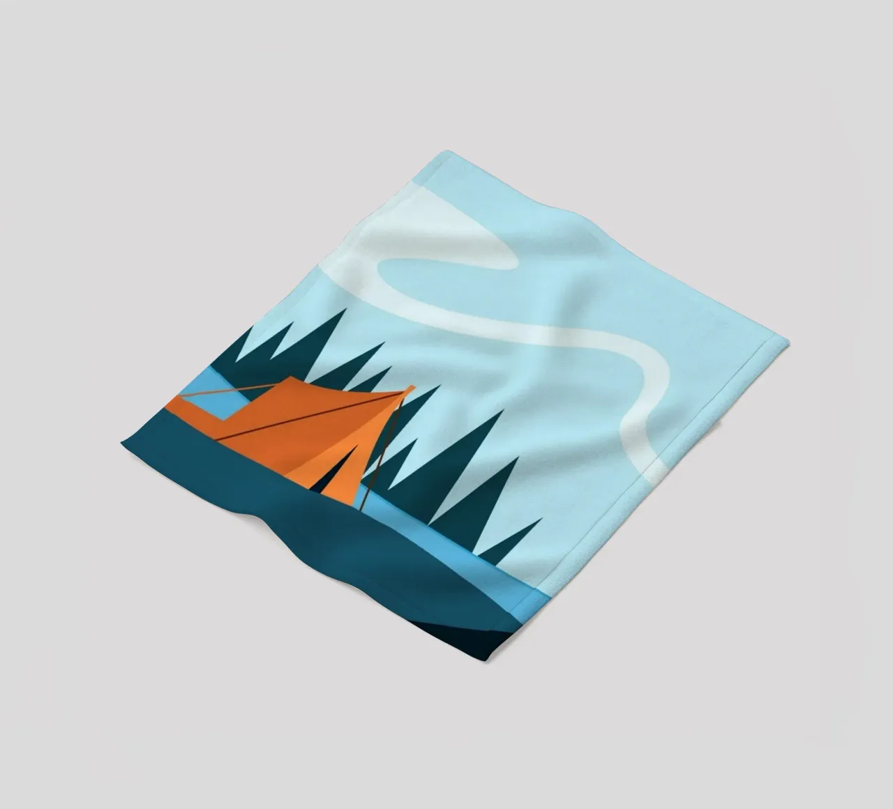 illustration hiking fleece blanket by twillight