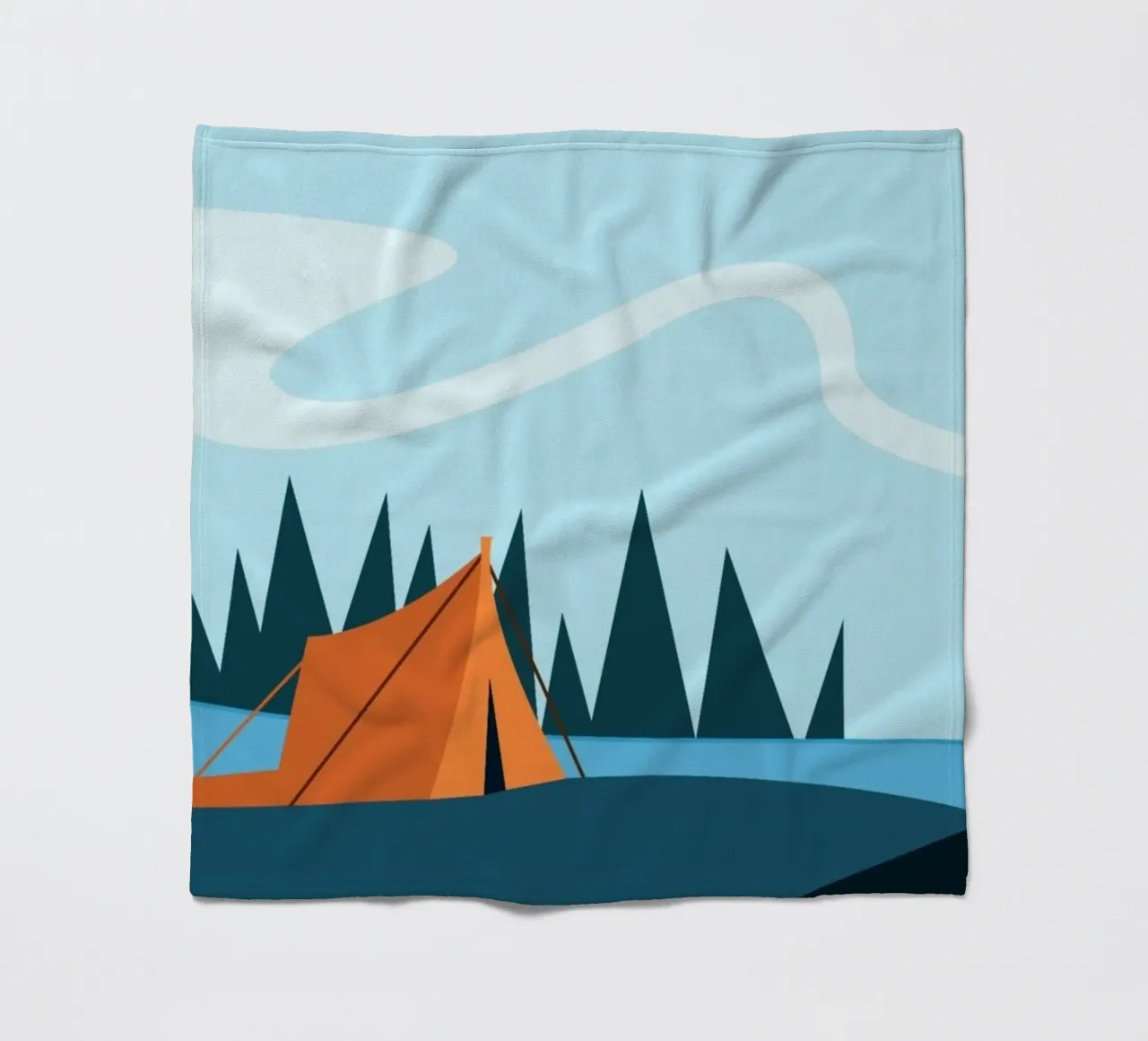 illustration hiking fleece blanket by twillight