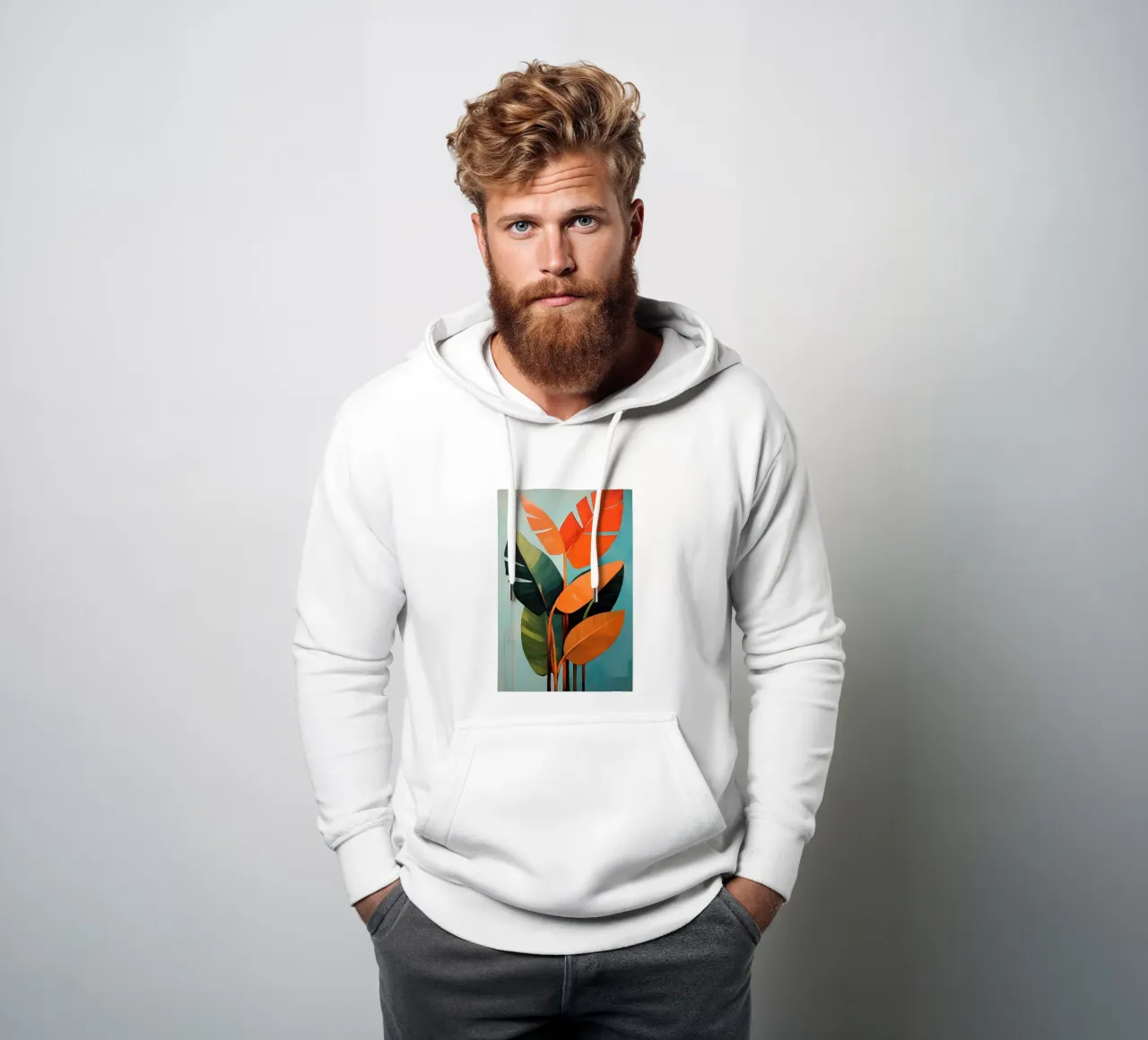 Arte delle foglie colorate felpa con cappuccio da Daron