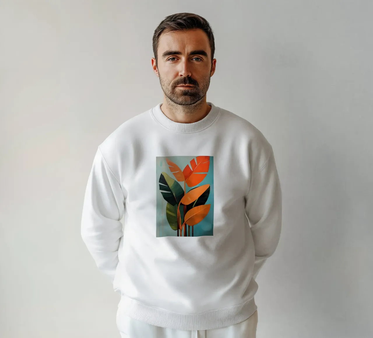 Arte delle foglie colorate felpa da Daron