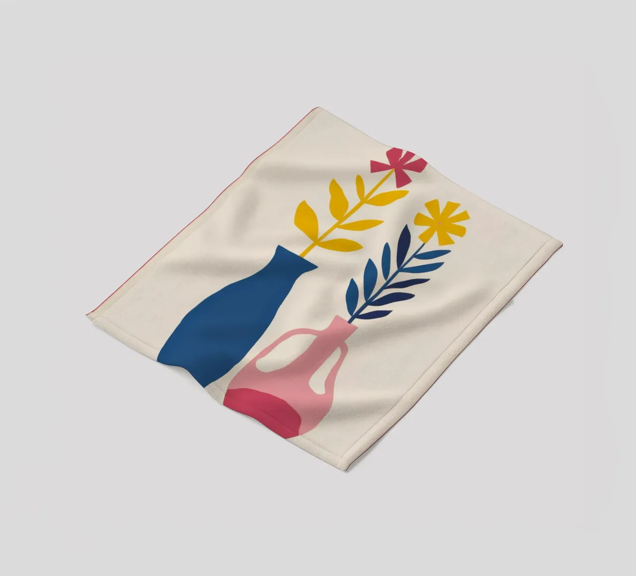 Simple Tulip Duo fleece blanket by Flock Reverie