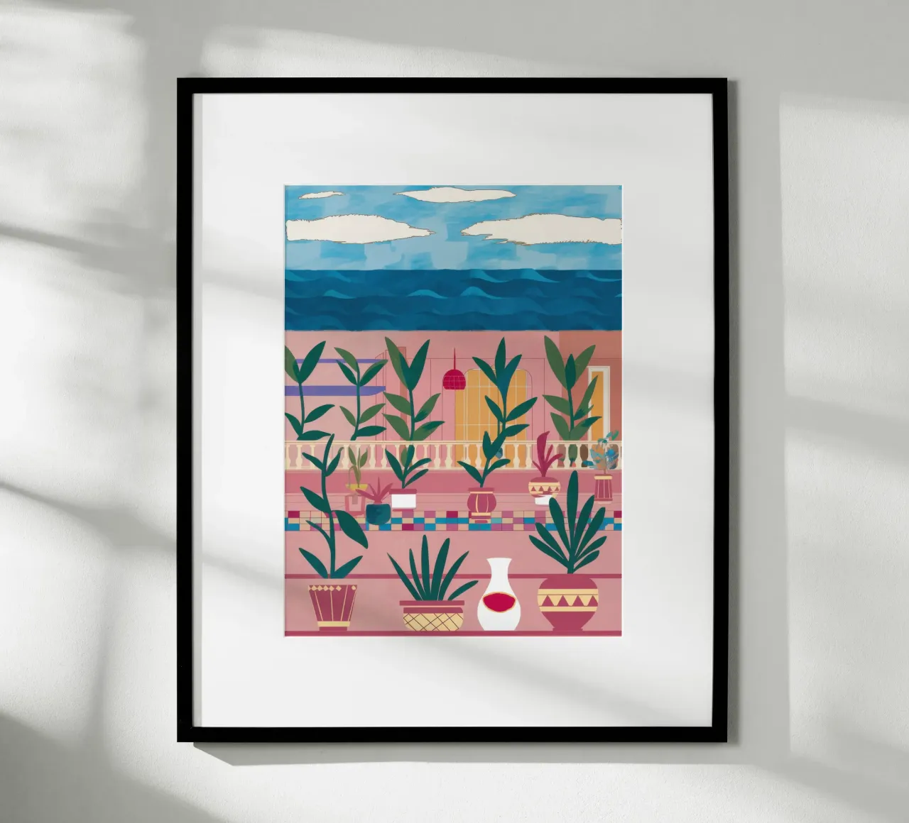 Serene Coastal Garden hahnemühle by Veil Maya