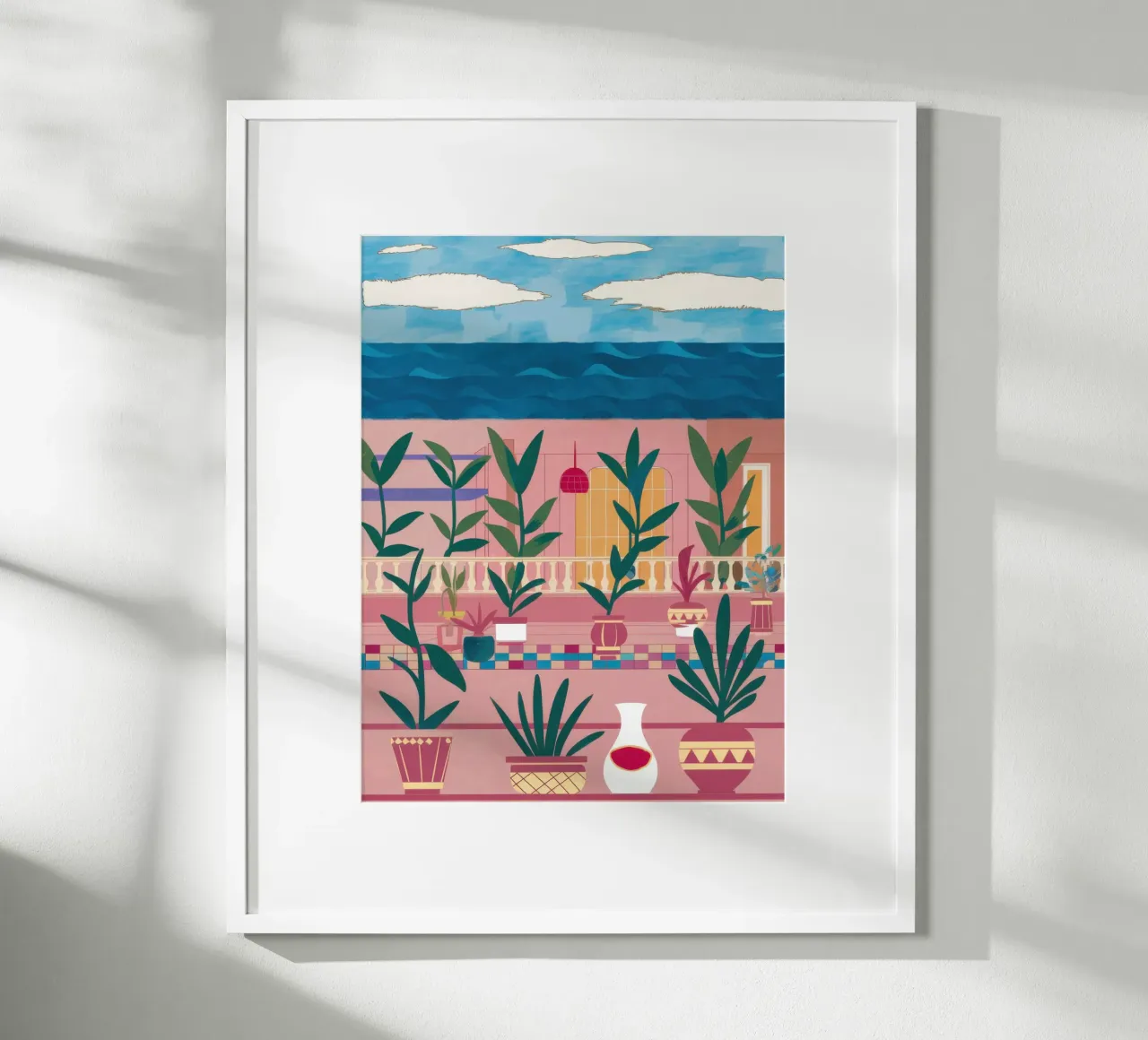 Serene Coastal Garden hahnemühle by Veil Maya