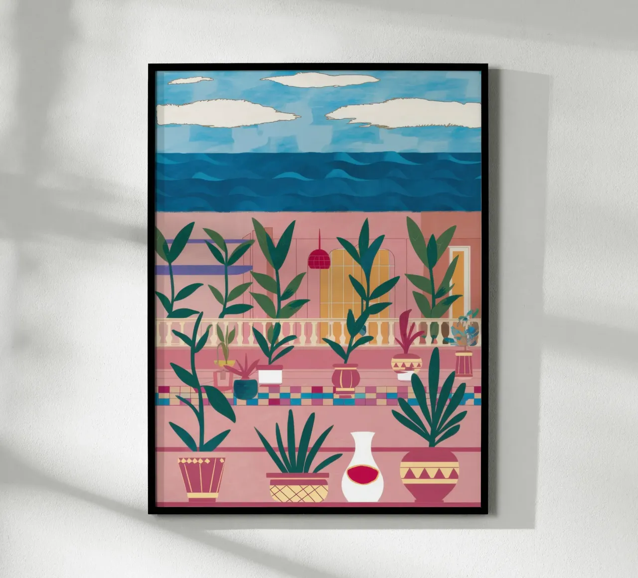 Serene Coastal Garden hahnemühle by Veil Maya