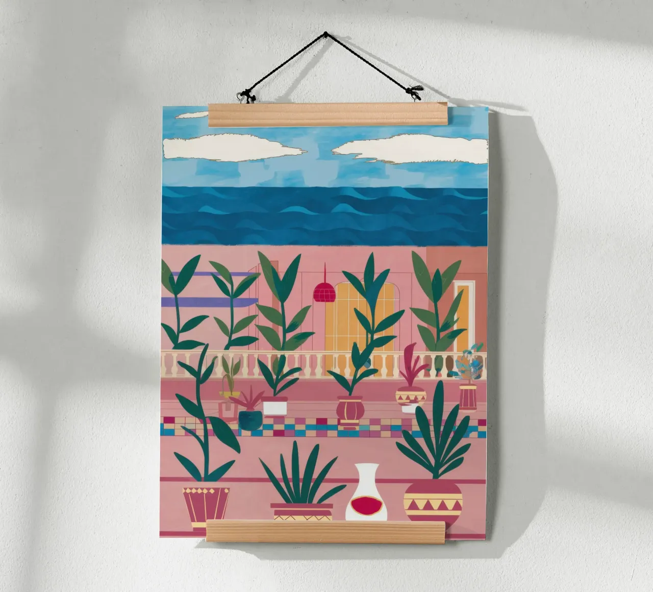 Serene Coastal Garden hahnemühle by Veil Maya