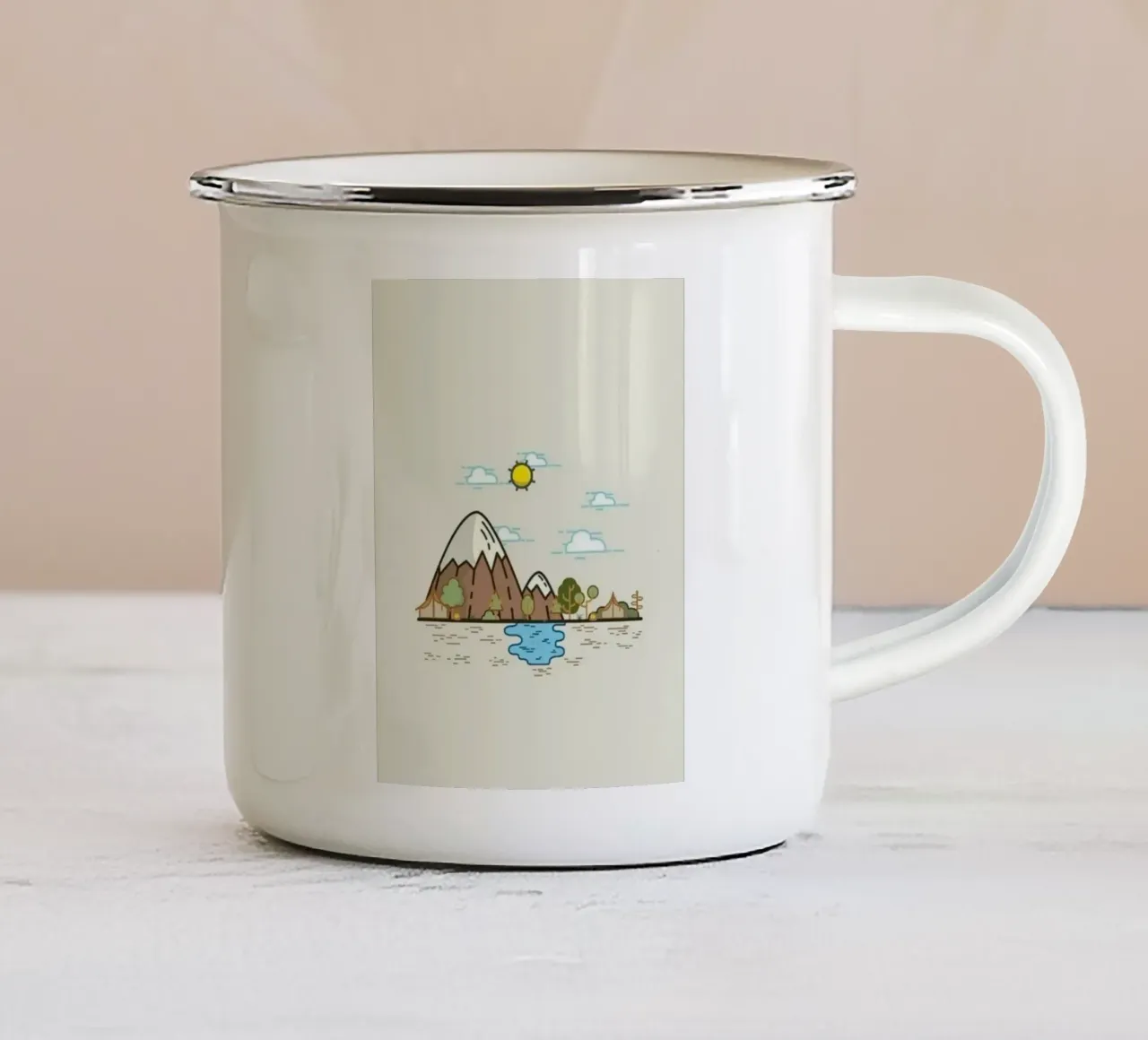 river pond tazza in smalto da twillight