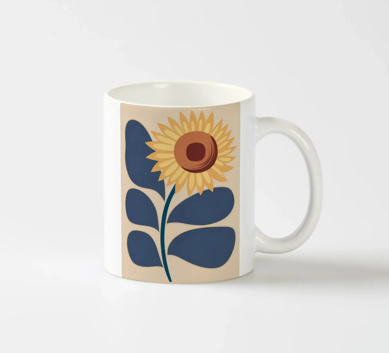 Semplice grazia al girasole tazza in ceramica da Solar Paint