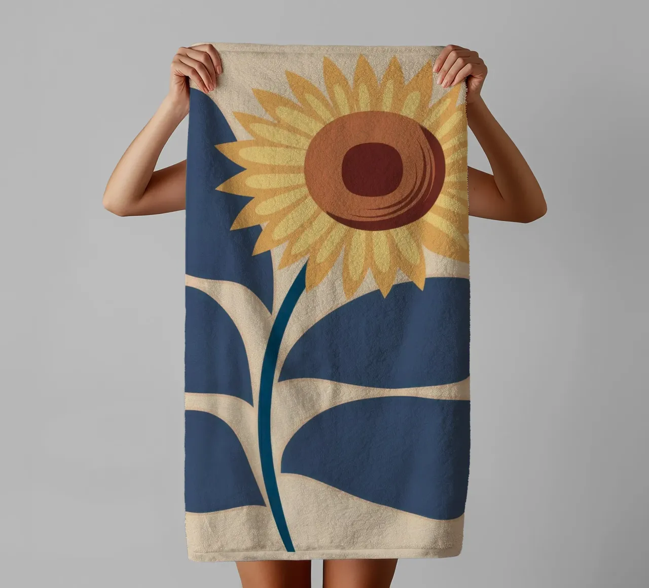 Semplice grazia al girasole asciugamano da bagno da Solar Paint