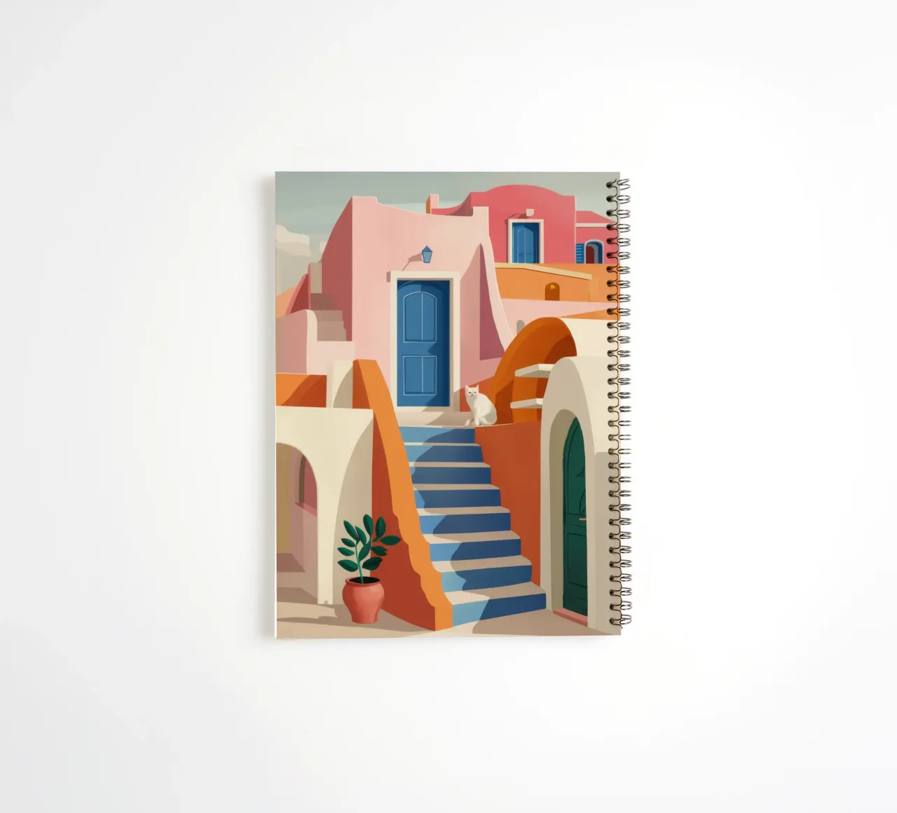 Aegean Architectural Calm spiral notebook by Prism Ritual