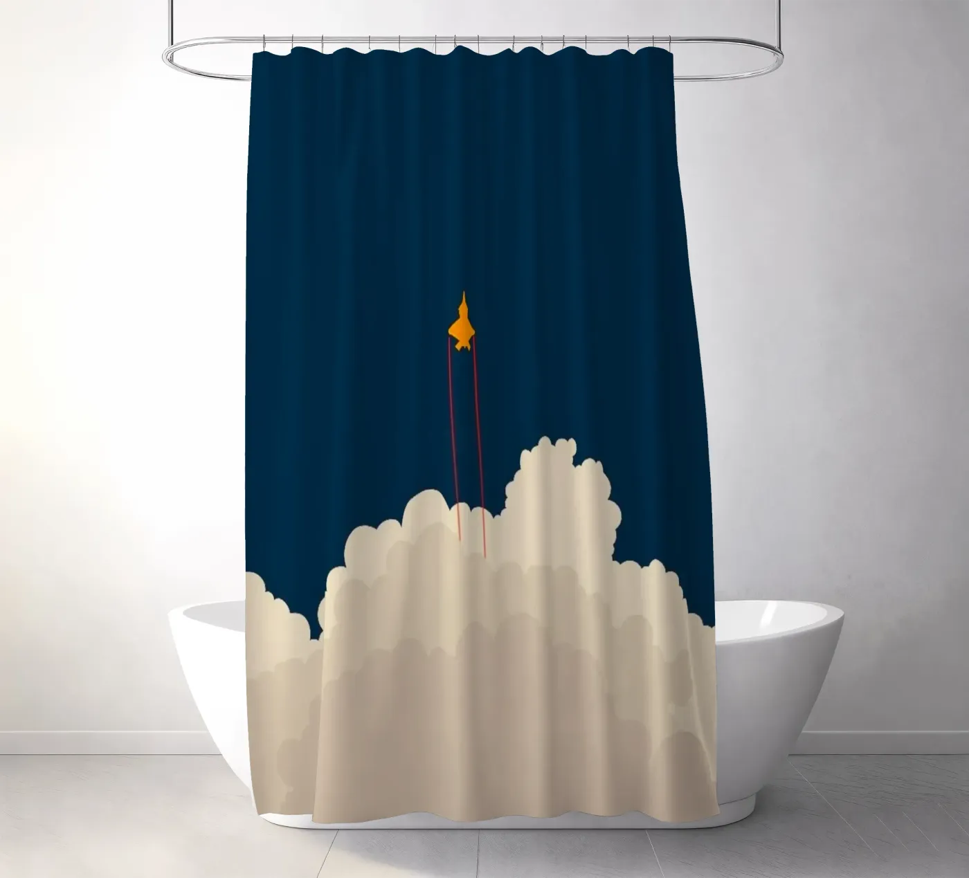 outer space exploration Duschvorhang von twillight