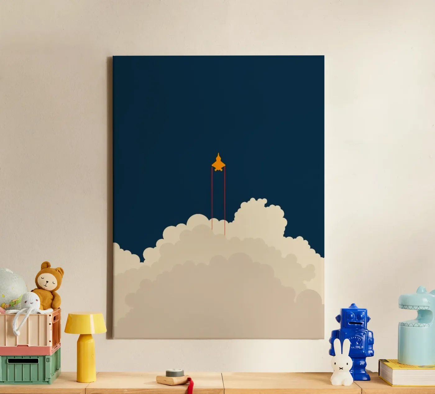 outer space exploration canvas van twillight