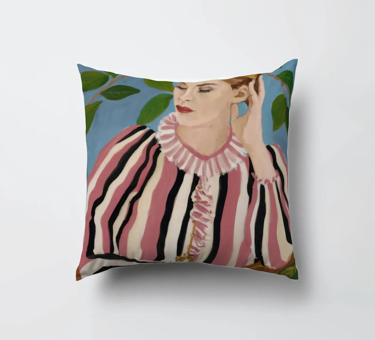 Nachdenklich gemusterte Eleganz Kissen von Veil Maya