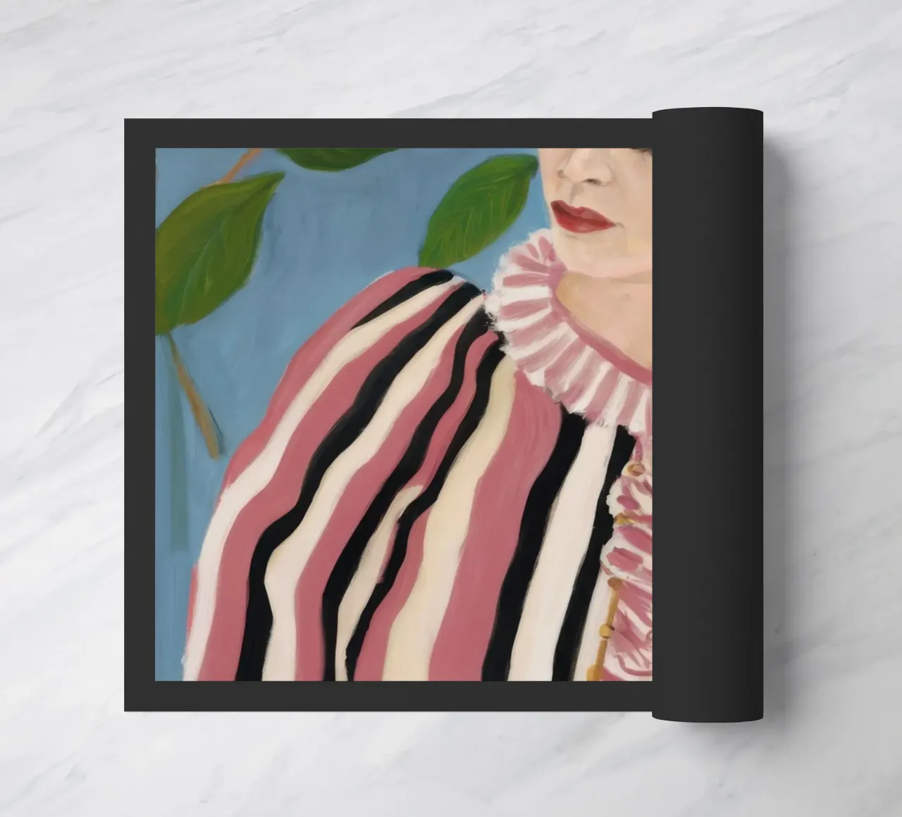 Pensive Patterned Elegance doormat by Veil Maya