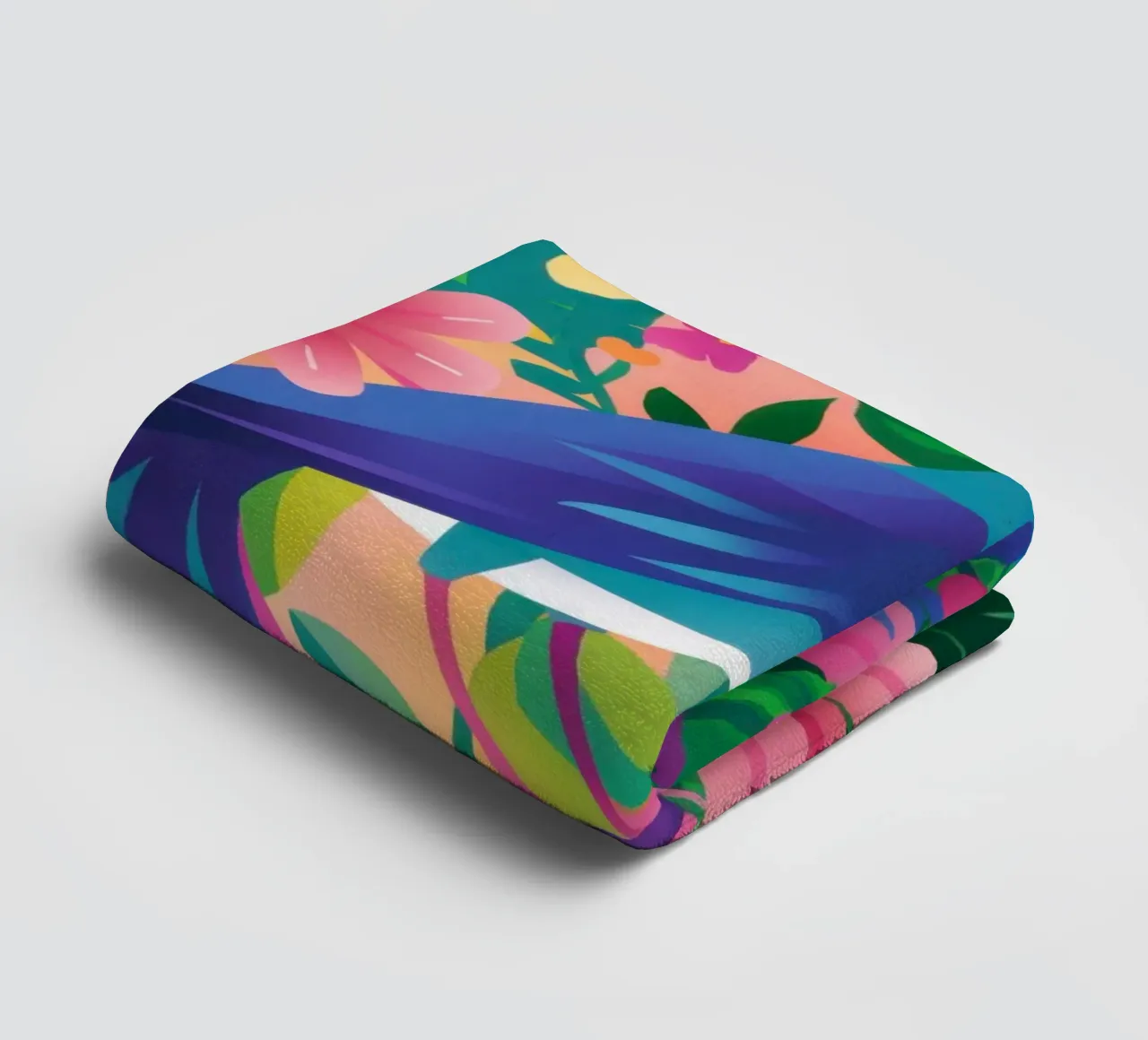 Joyful Floral Menagerie towel by Prism Ritual