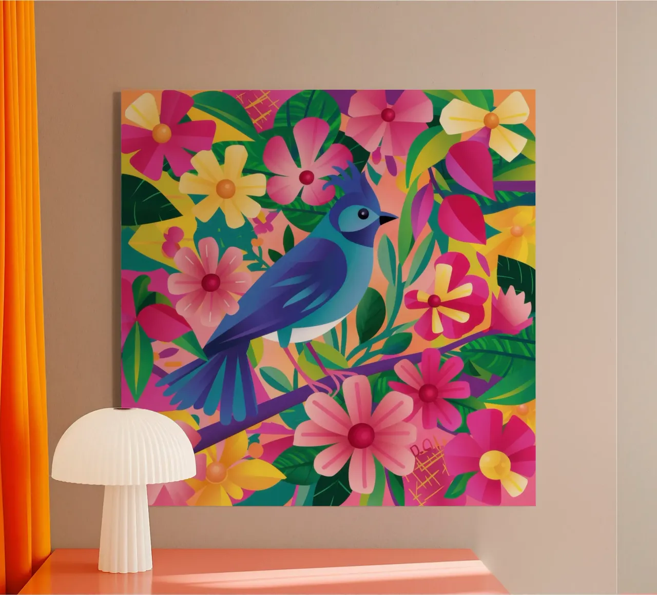Joyful Floral Menagerie acrylic glass by Prism Ritual