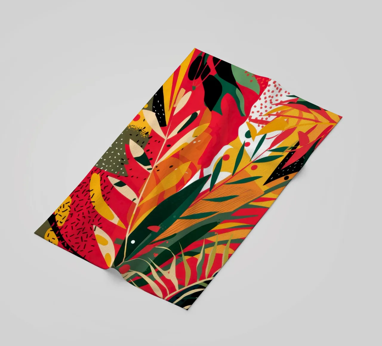Fiery Tropic Abstract beach towel by Solar Paint