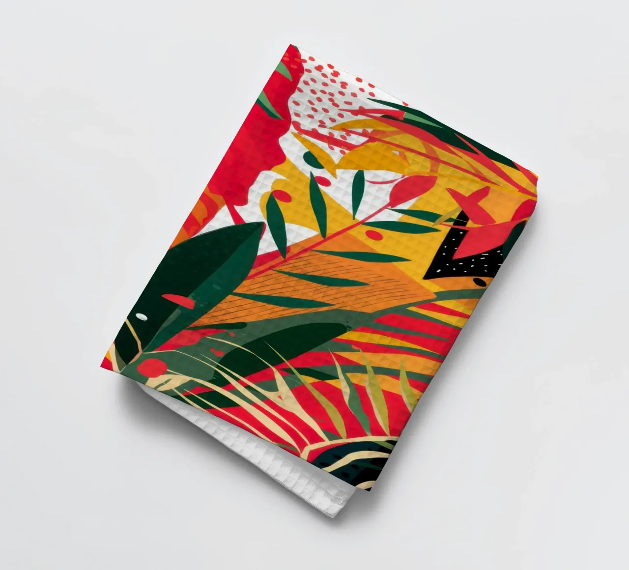 Fiery Tropic Abstract tea towel by Solar Paint