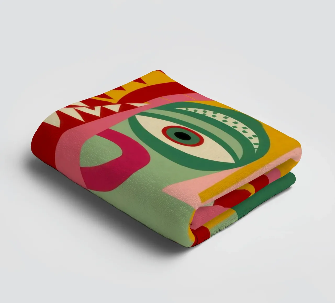 Radiant Sun Face towel by Flock Reverie