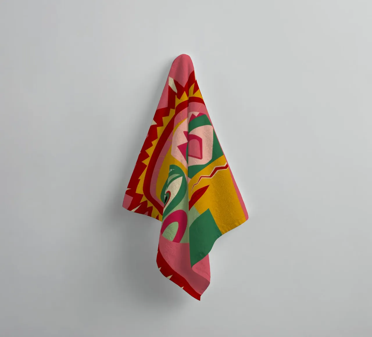 Radiant Sun Face towel by Flock Reverie