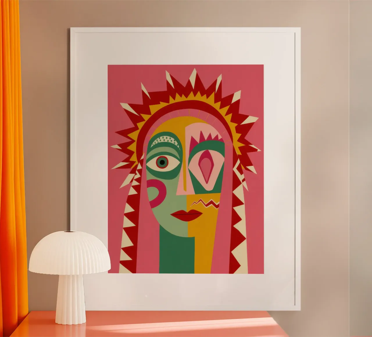Radiant Sun Face hahnemühle by Flock Reverie