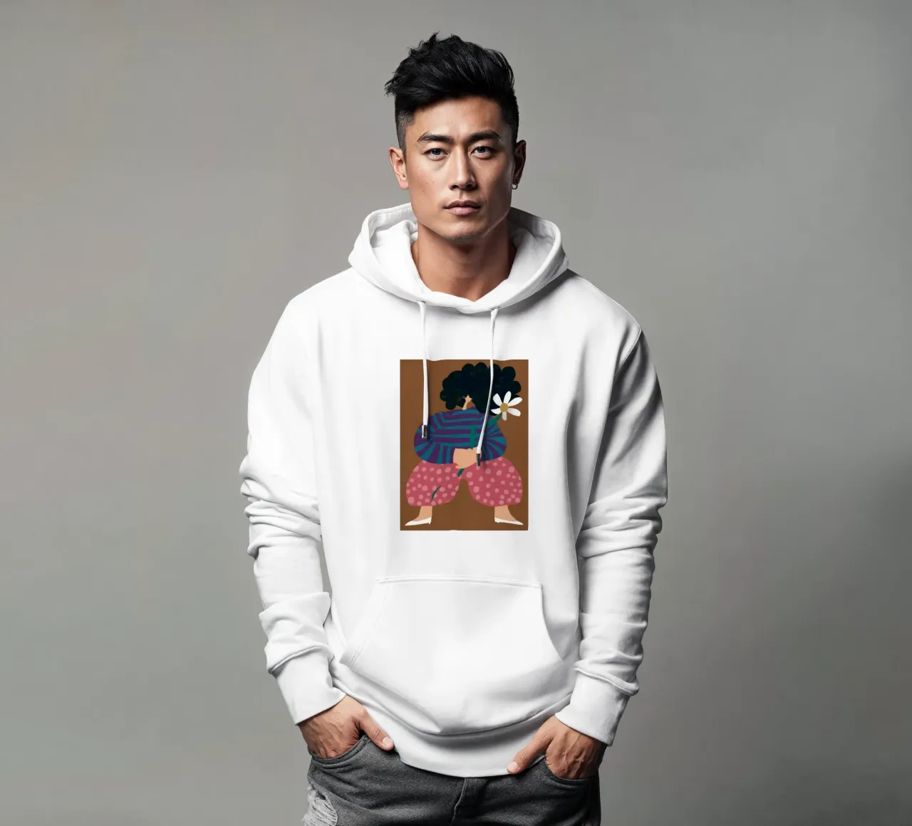 In Gedanken hockend Hoodie von Flock Reverie