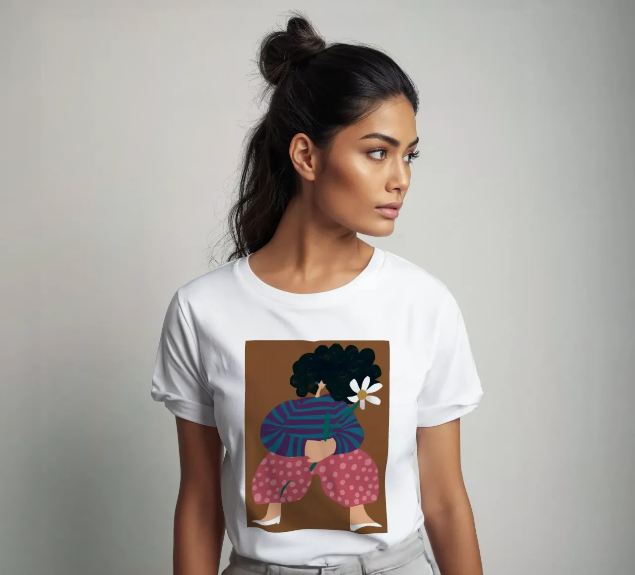 Crouching in Thought t-shirt by Flock Reverie