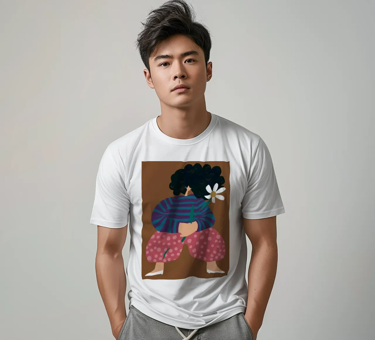 Crouching in Thought t-shirt by Flock Reverie
