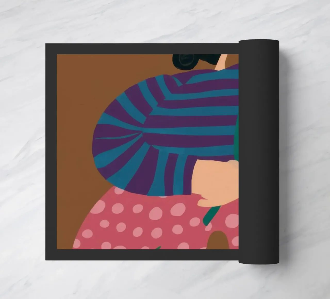 Crouching in Thought doormat by Flock Reverie