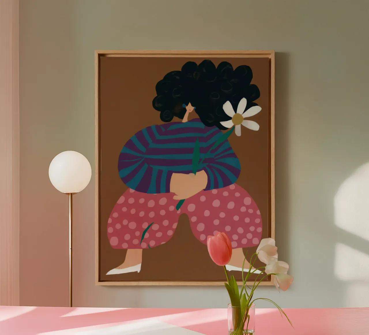 Crouching in Thought canvas by Flock Reverie