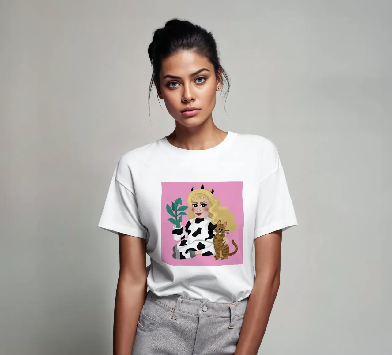Playful Devil Cat Lover t-shirt by Veil Maya