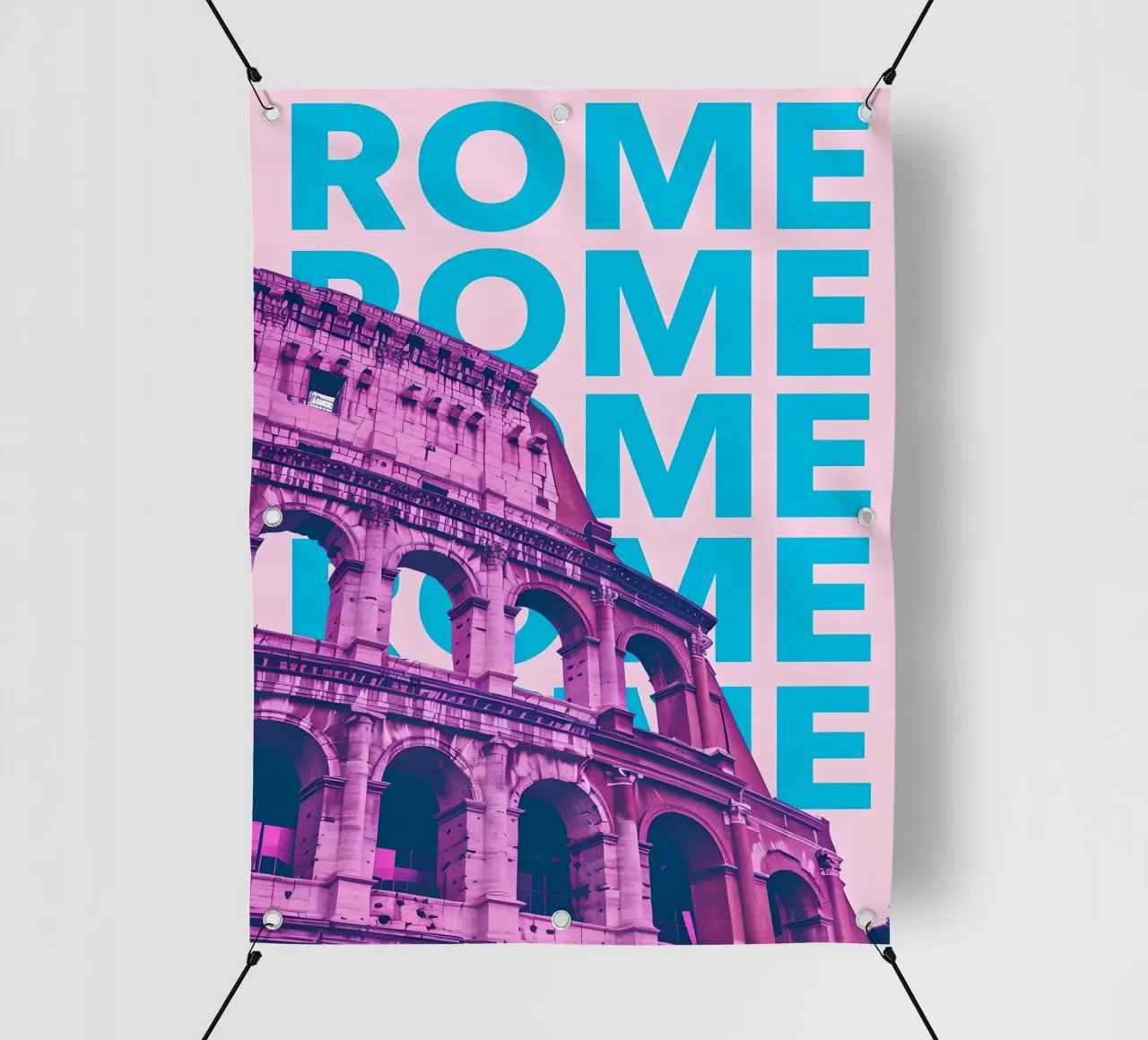 Poster Pop Art del Colosseo di Roma telo in pvc da 🥝 KIWI STORE