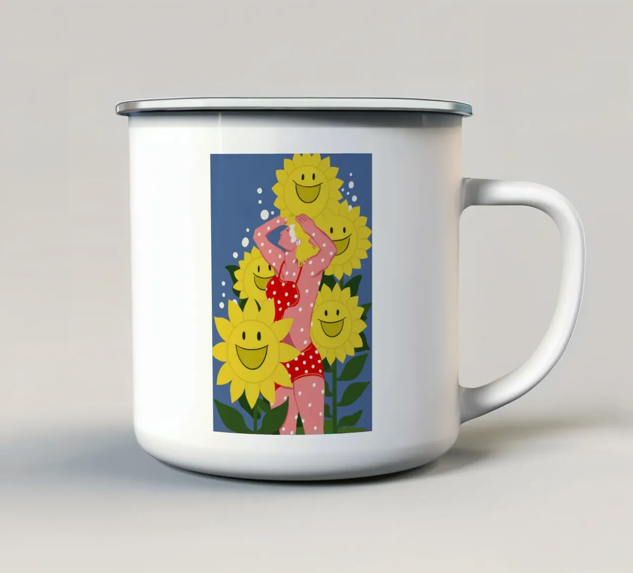 Amici dei fiori felici tazza in smalto da Solar Paint
