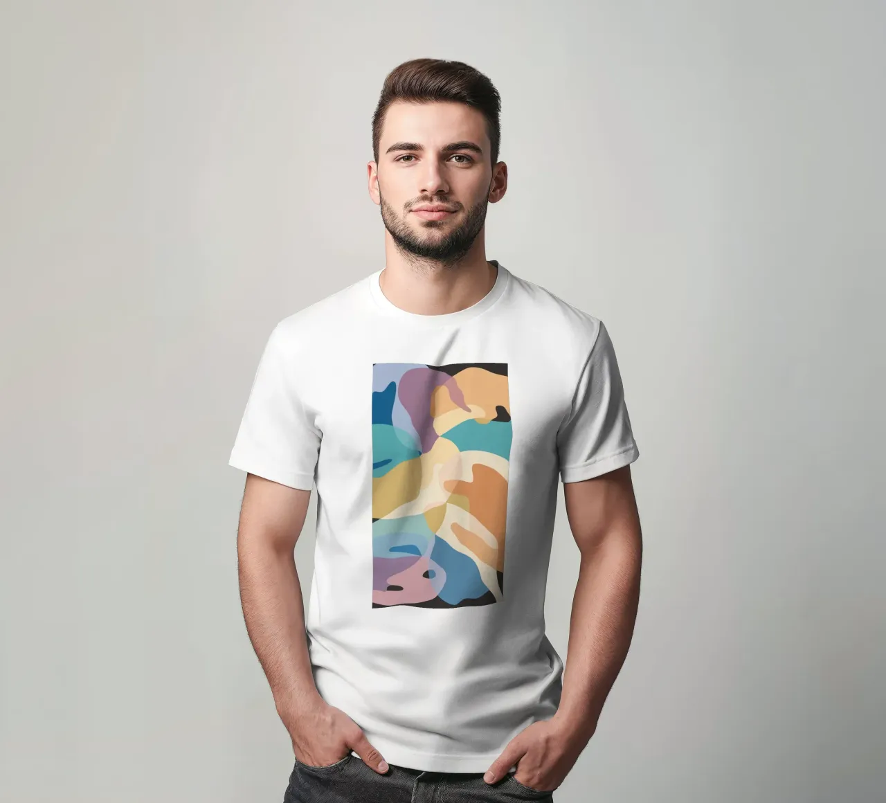 Pastel Form Abstraction t-shirt by Veil Maya