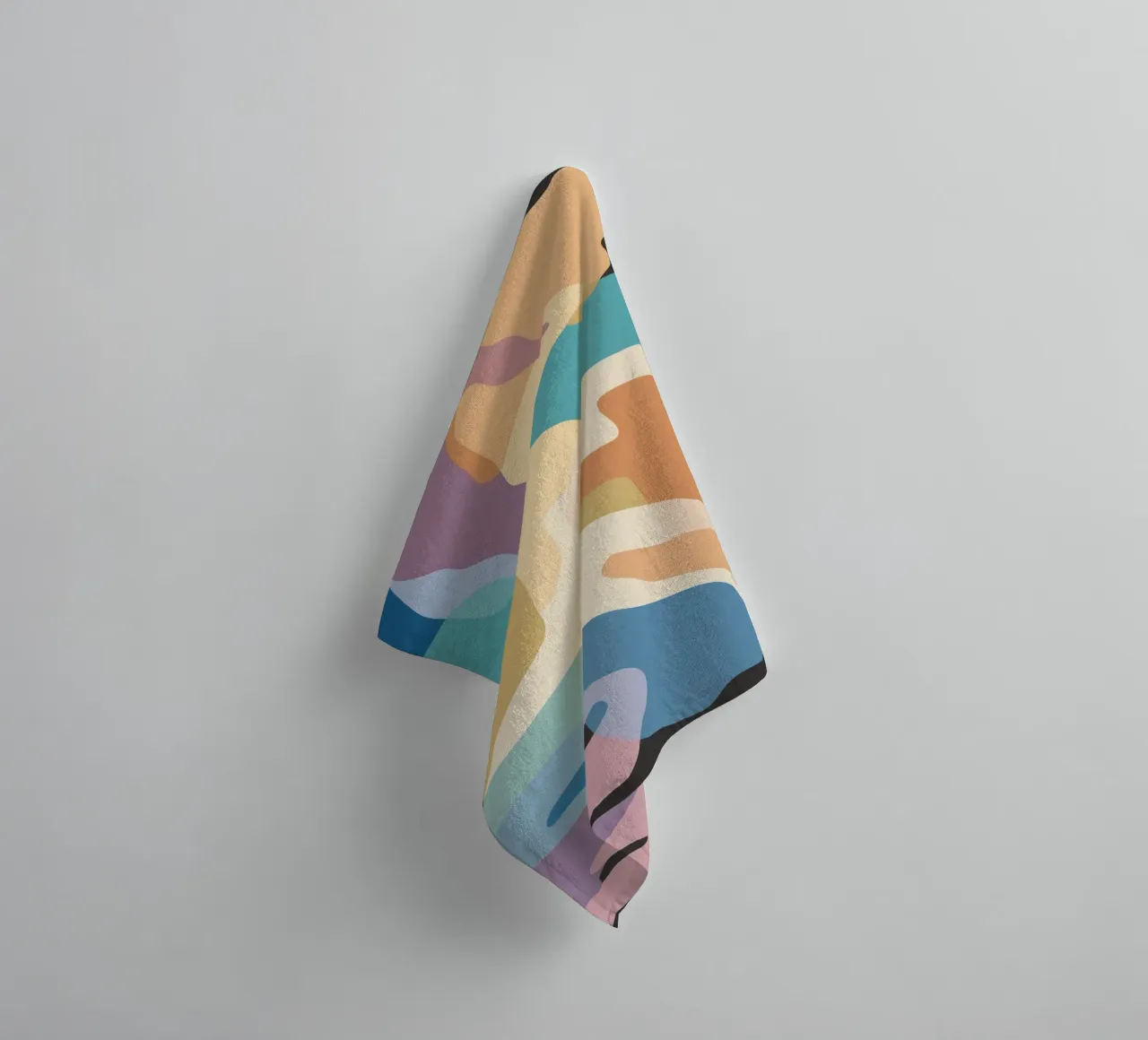Pastel Form Abstraction towel by Veil Maya