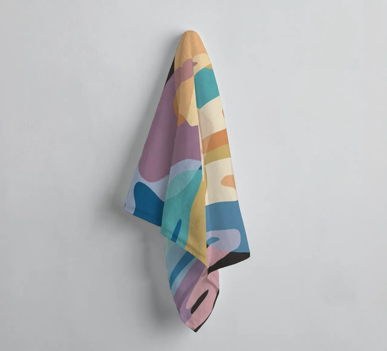 Pastel Form Abstraction towel by Veil Maya
