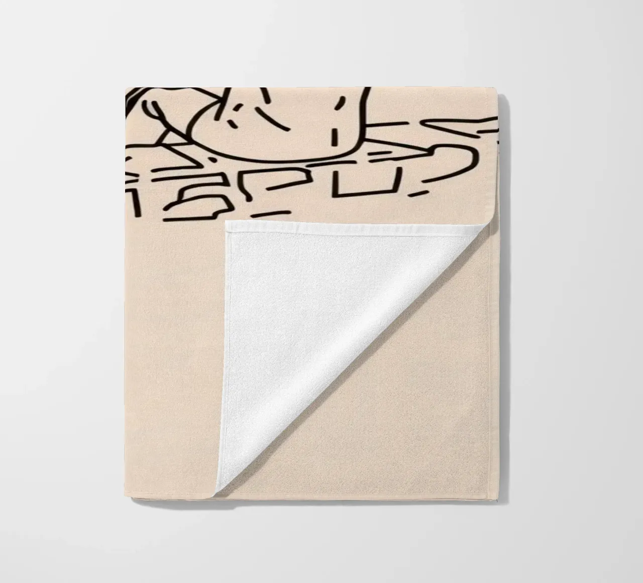 uomo riflette sull'acqua mentre è seduto sulla riva telo mare da DesignDoodle