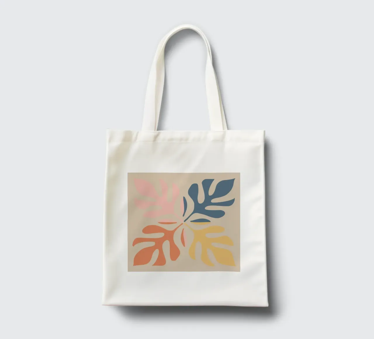 Forme botaniche astratte borsa in juta da Flock Reverie