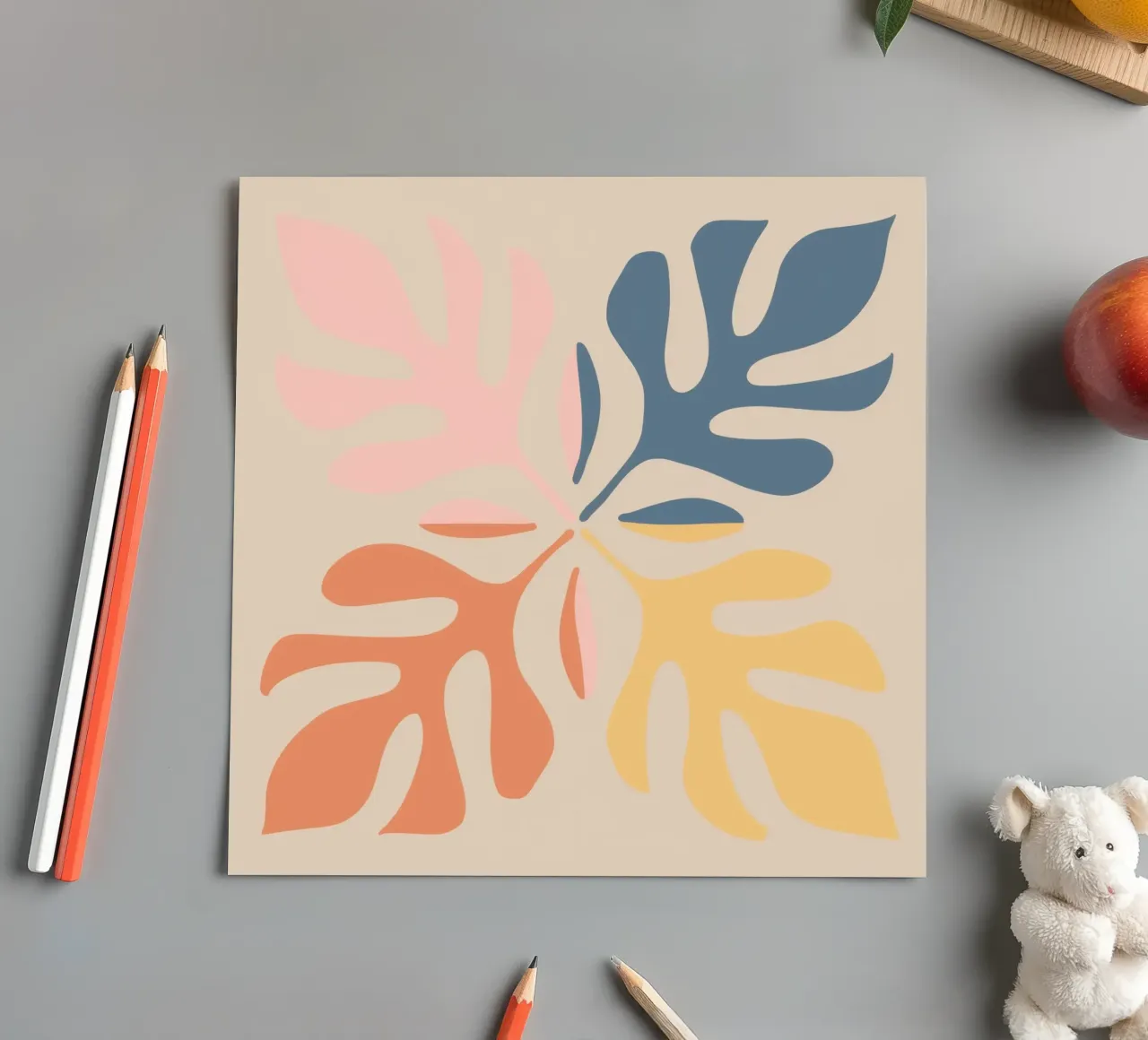 Abstract Botanical Forms sticker sheet by Flock Reverie