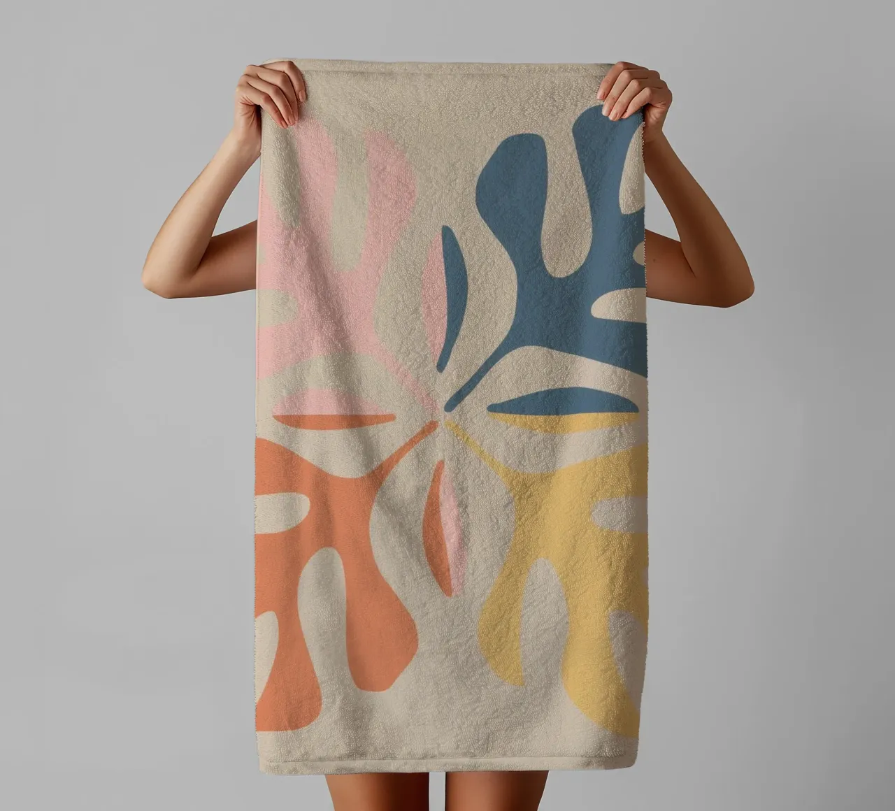 Forme botaniche astratte asciugamano da bagno da Flock Reverie