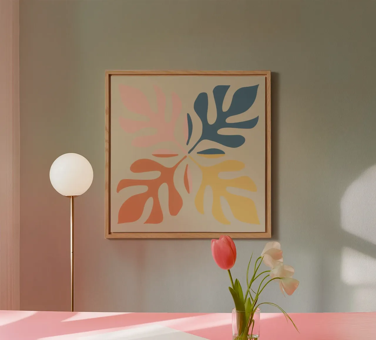 Forme botaniche astratte alluminio dibond da Flock Reverie