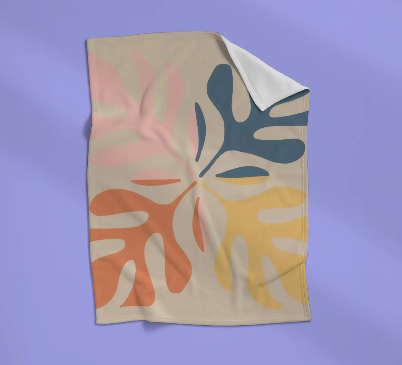 Forme botaniche astratte coperta in pile da Flock Reverie