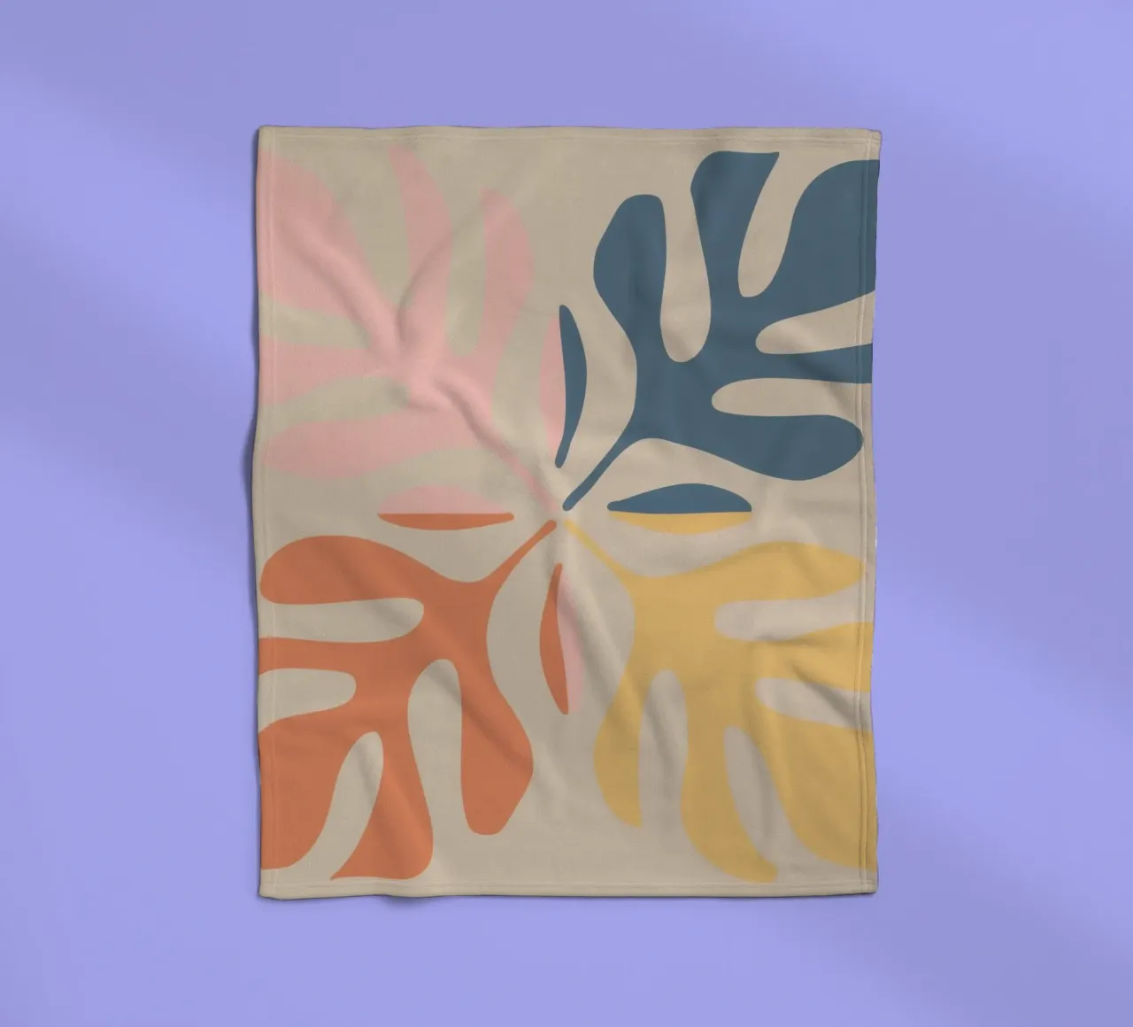 Forme botaniche astratte coperta in pile da Flock Reverie