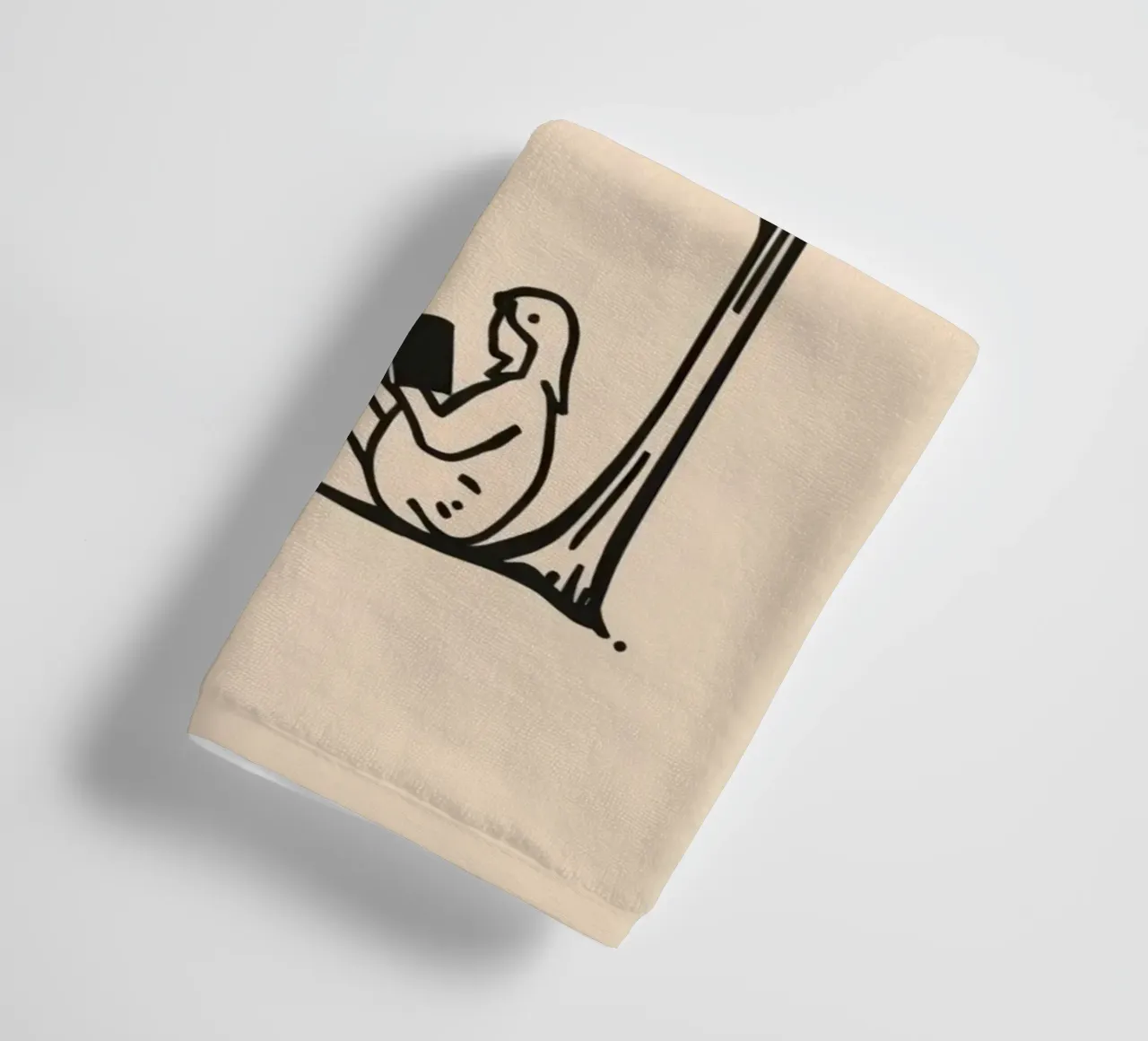 Person reading a book under a bare tree on a warm afternoon towel by DesignDoodle
