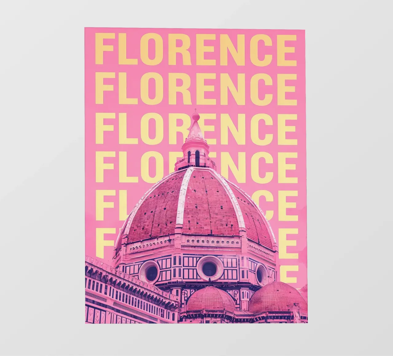Cattedrale di Firenze Rosa Pop Art telo in pvc da 🥝 KIWI STORE