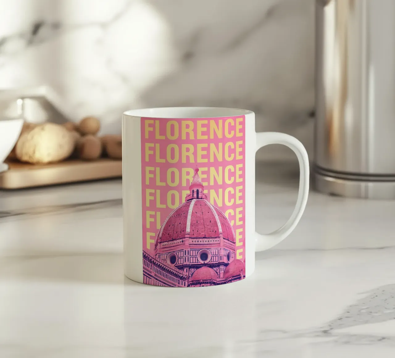 Cattedrale di Firenze Rosa Pop Art tazza in ceramica da 🥝 KIWI STORE