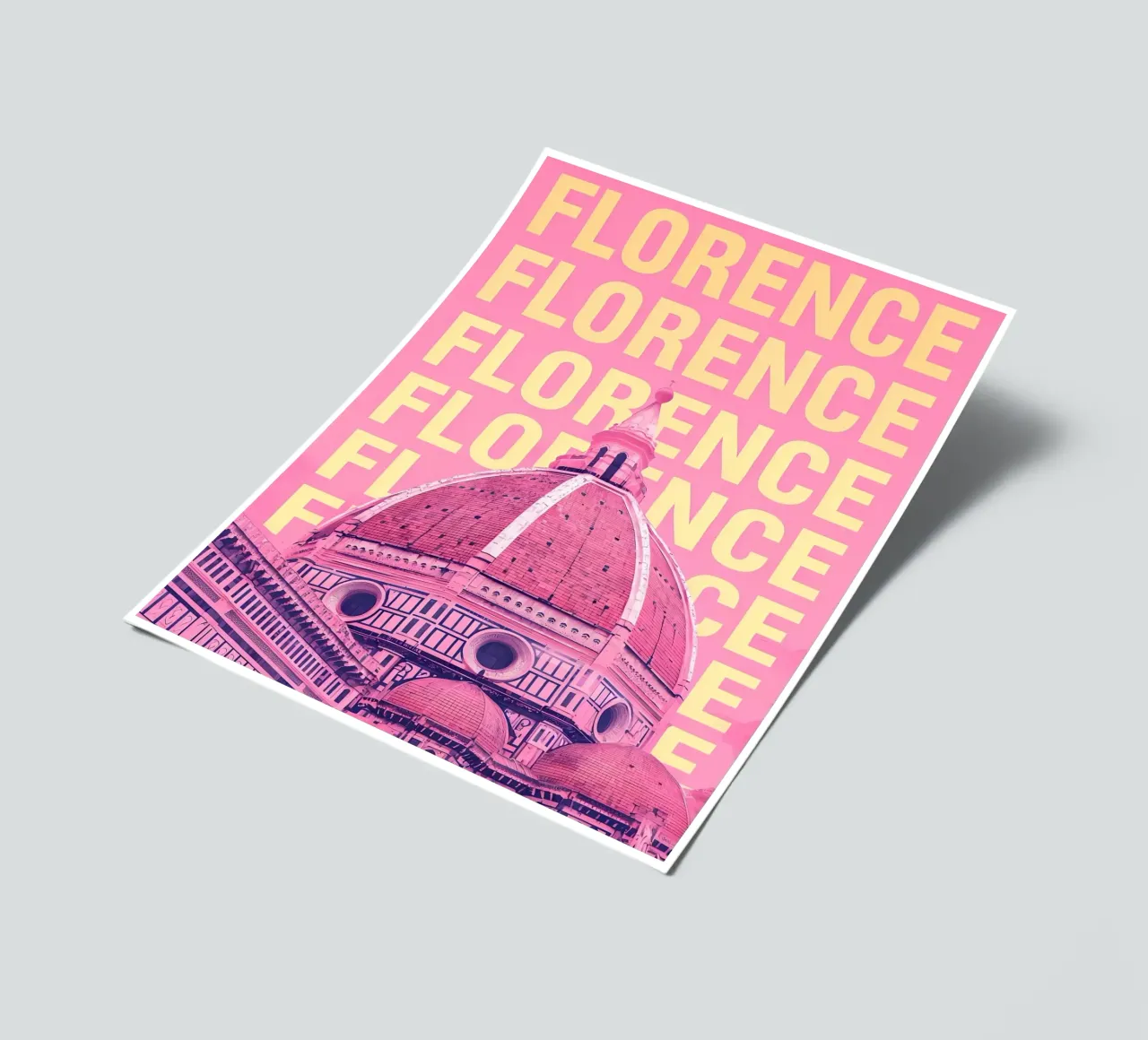 Florence Cathedral Pink Pop Art sticker sheet by 🥝 KIWI STORE