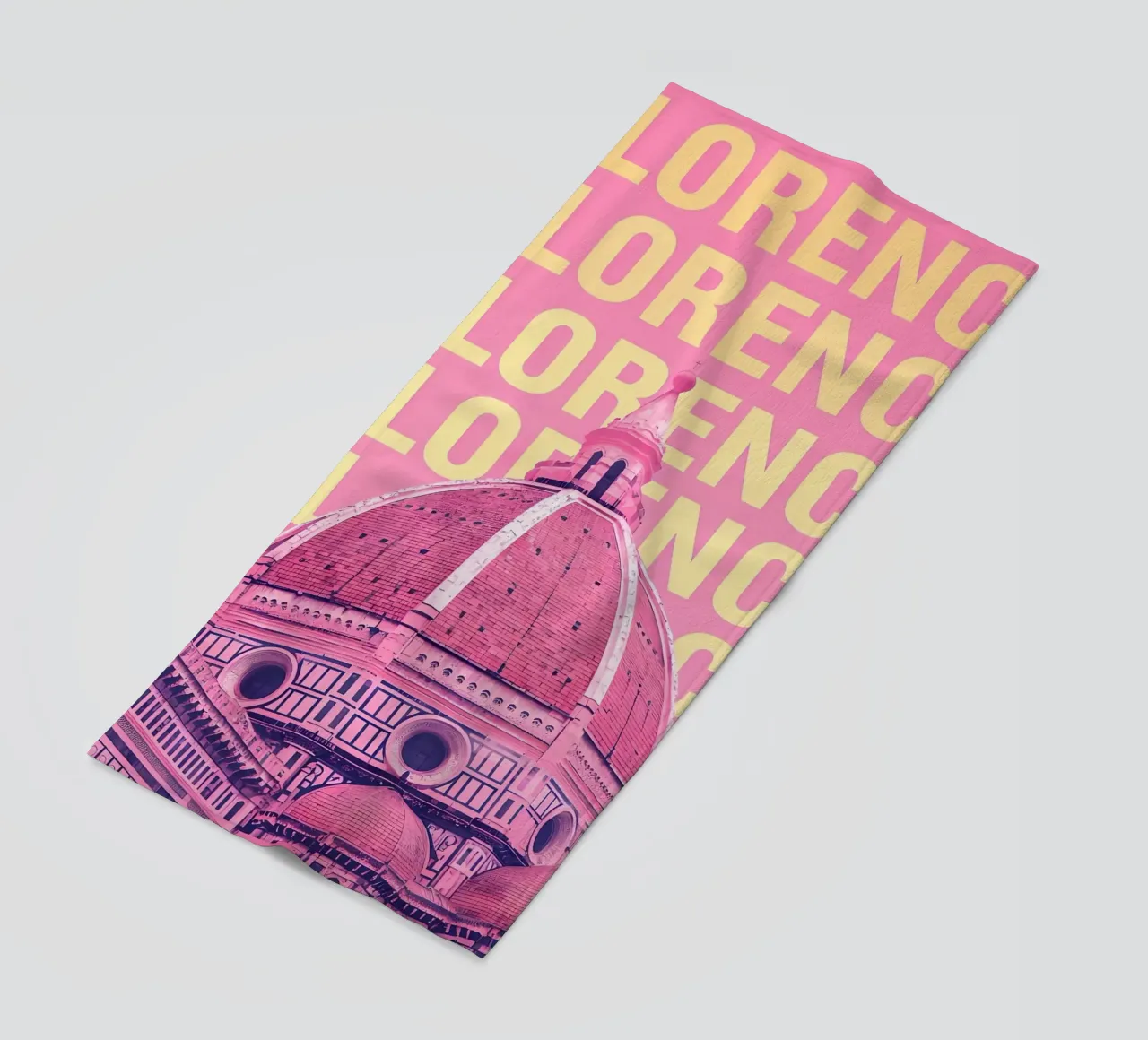 Cattedrale di Firenze Rosa Pop Art telo mare da 🥝 KIWI STORE