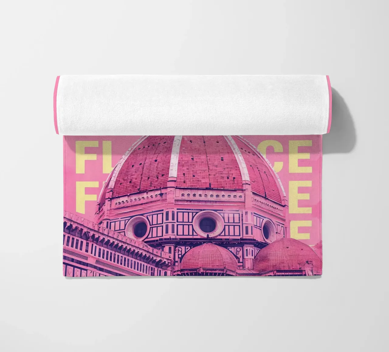 Cattedrale di Firenze Rosa Pop Art telo mare da 🥝 KIWI STORE