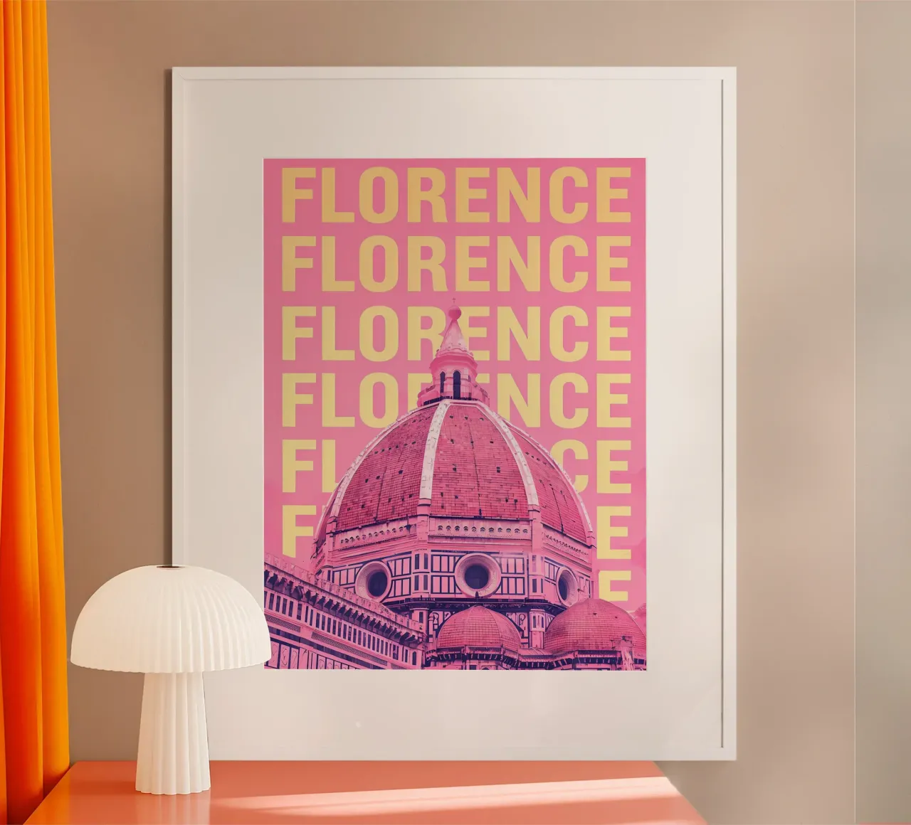 Cattedrale di Firenze Rosa Pop Art carta hahnemühle da 🥝 KIWI STORE