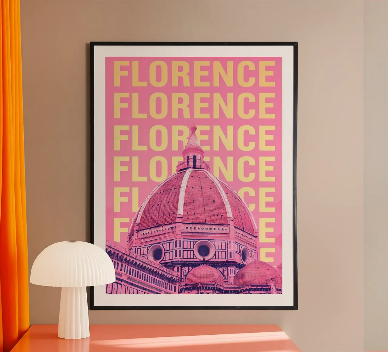 Cattedrale di Firenze Rosa Pop Art carta hahnemühle da 🥝 KIWI STORE